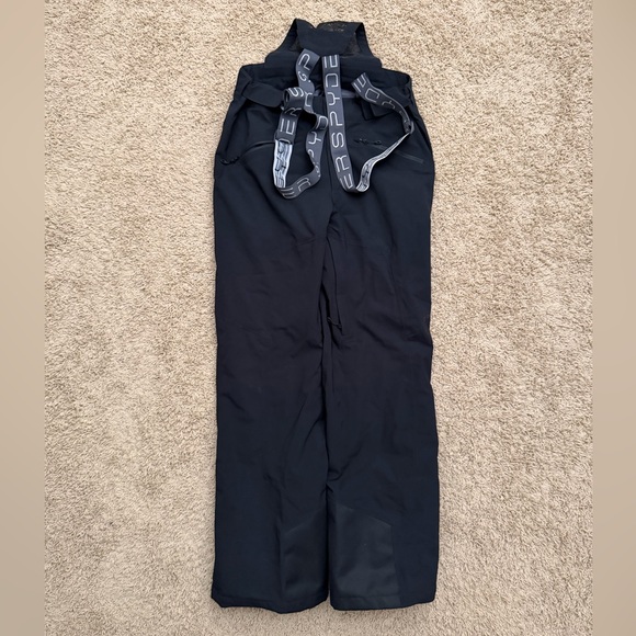 Spyder Ski Pants Gore-Tex Mens Large Insulated Black Removable Bib Suspenders